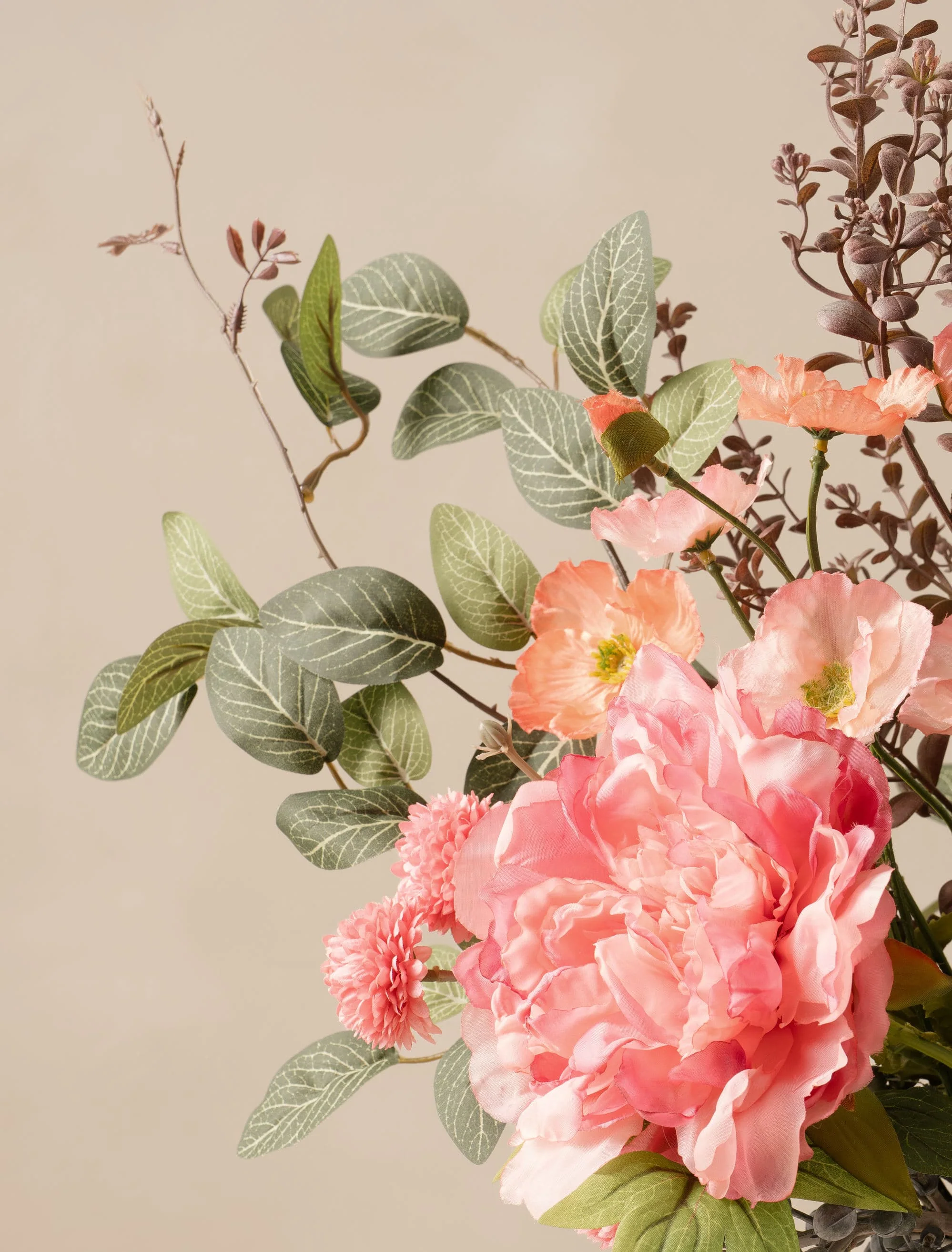 Faux Arrangement - Pink Peony & Chrysanthemum - Image 4