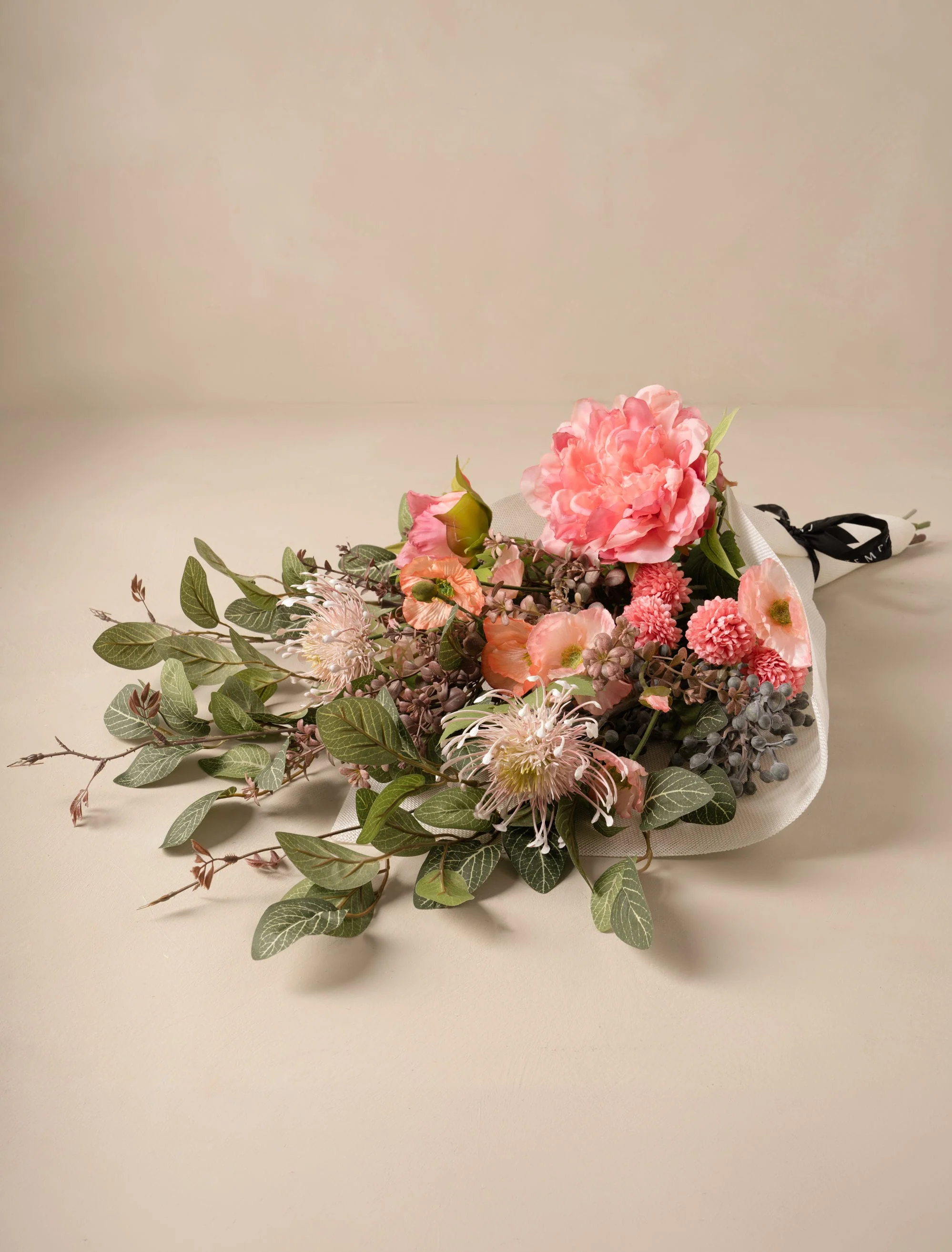 Faux Arrangement - Pink Peony & Chrysanthemum - Image 5