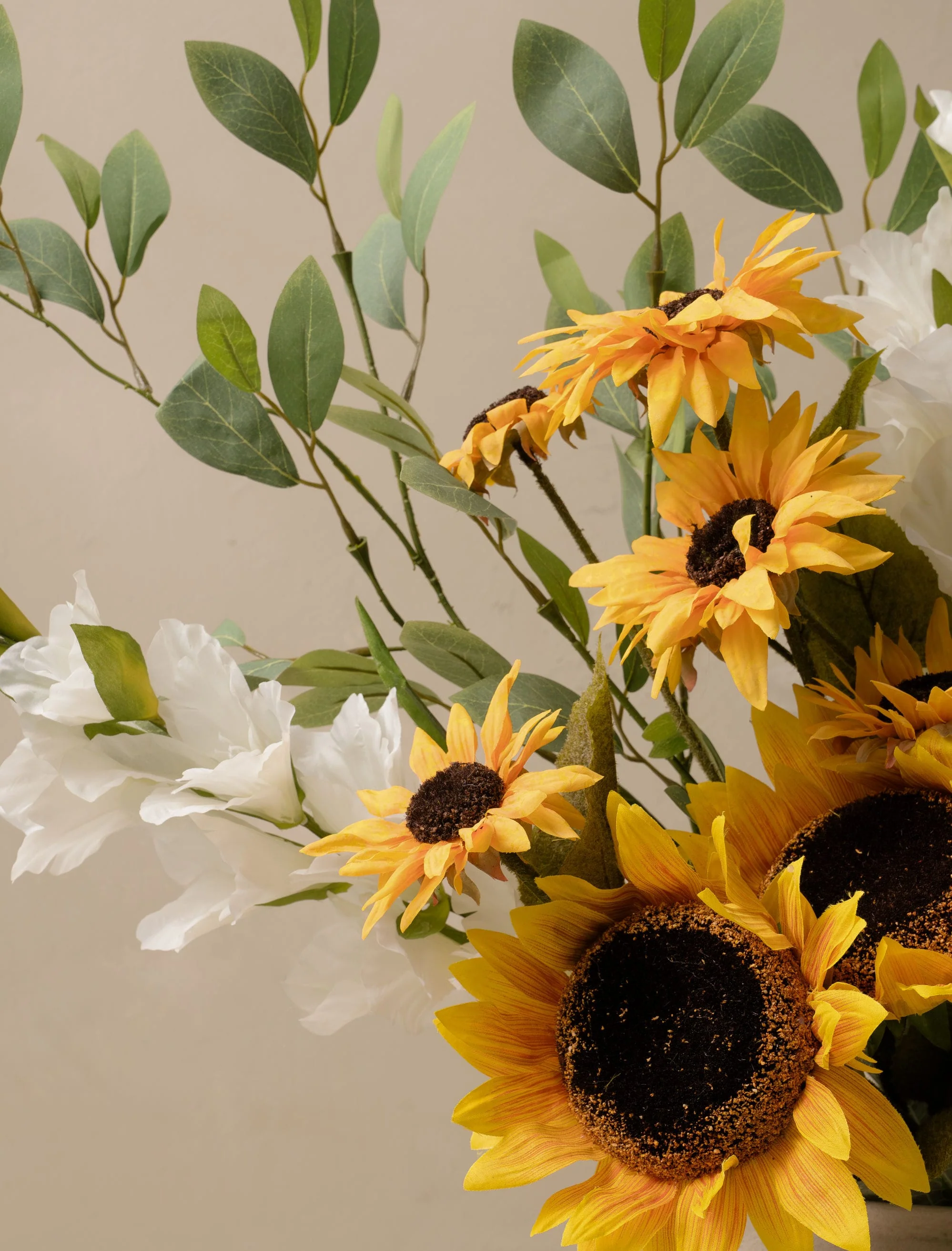 Faux Arrangement - Sunflower & White Gladiolus - Image 5
