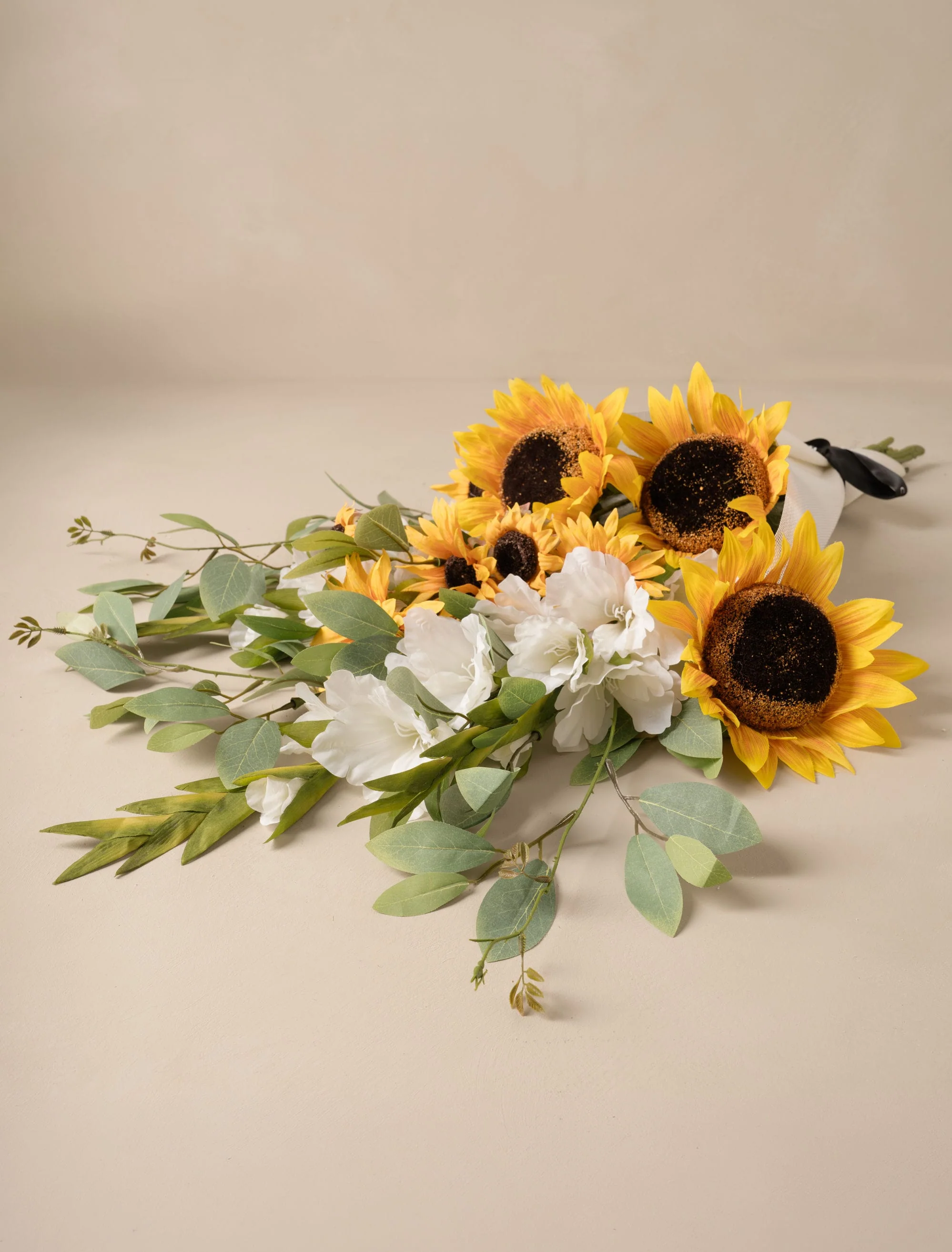 Faux Arrangement - Sunflower & White Gladiolus - Image 7