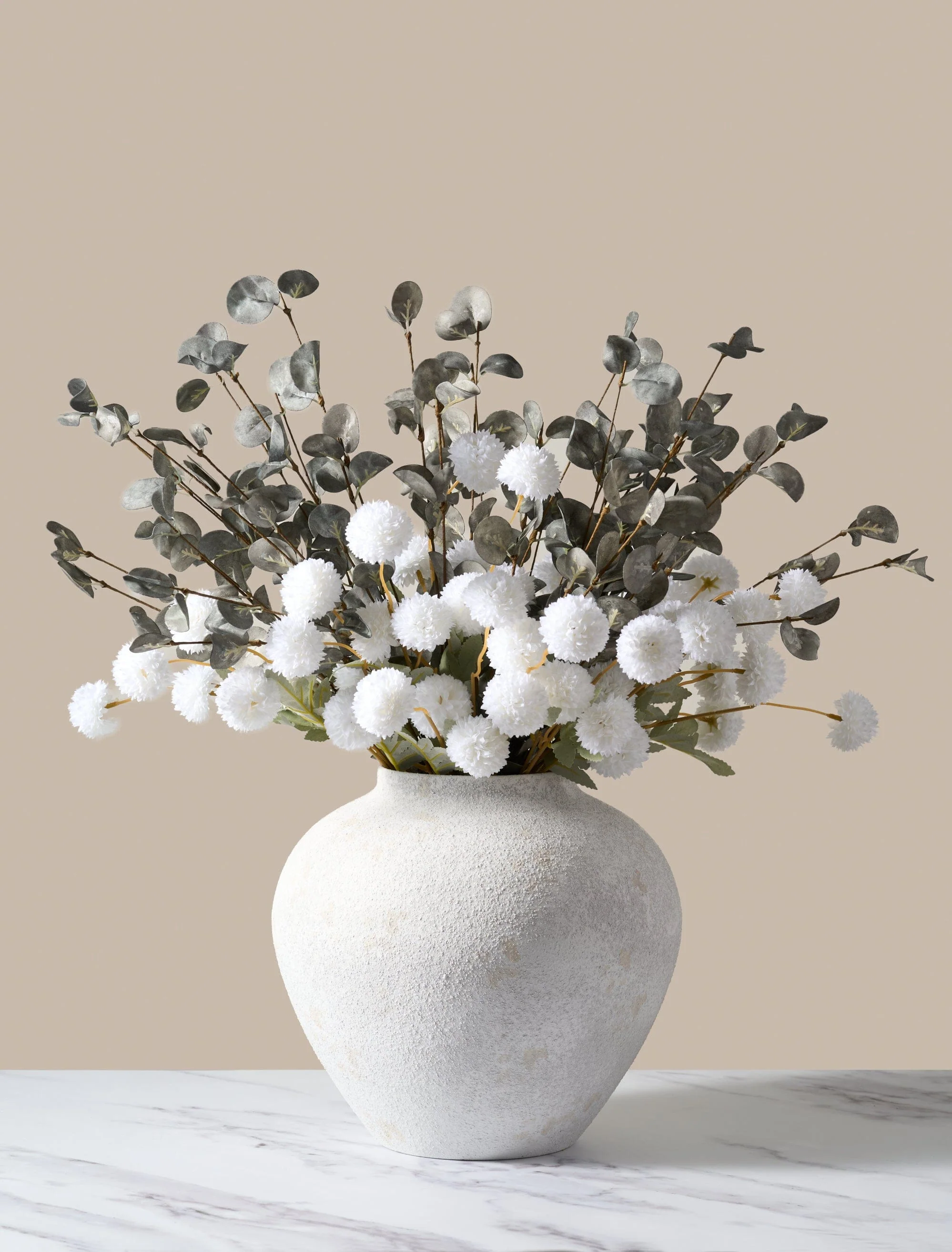 Faux Arrangement - White & Green